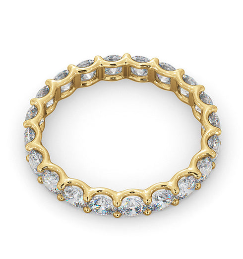 Mens 2ct H/Si Diamond 18K Gold Full Band Ring